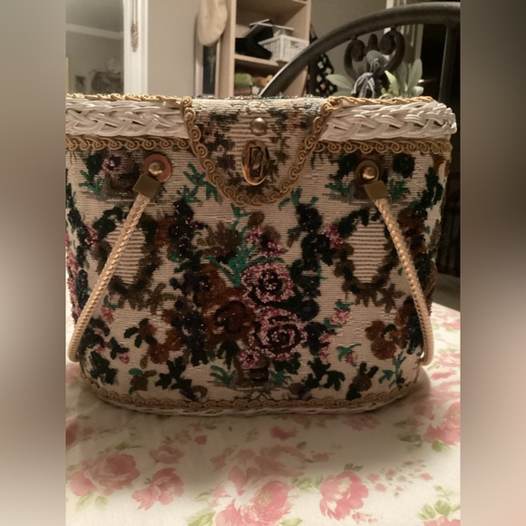 Rare vintage 1950s beaded wickerBy Midas of Miami - Picture 1 of 5